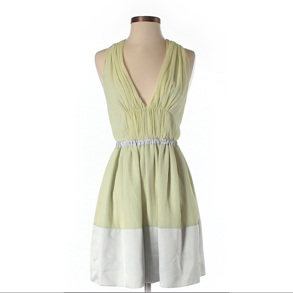 BCBGeneration Green/Silver Cocktail Dress